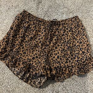 Sienna Sky Brown and Black Leopard Print Top